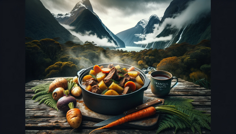 Soothing Serenity: Tranquil Nights Tea & Lamb Stew in Fiordland National Park