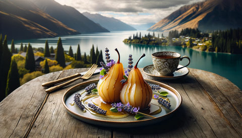 Elegance Unfolded: Beauty Bloom Tea & Poached Pears in Wanaka New Zealand