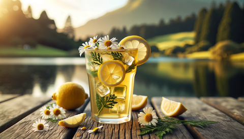 Serene Sips and Scenic Views: Chamomile Green Tea Lemonade in Rotorua's Natural Haven