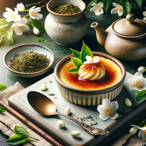 Aromatic Indulgence: Jasmine Green Tea-Infused Crème Brûlée Recipe