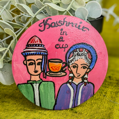 Hand-Painted Indian Refrigerator Magnets (9 cm Diameter)