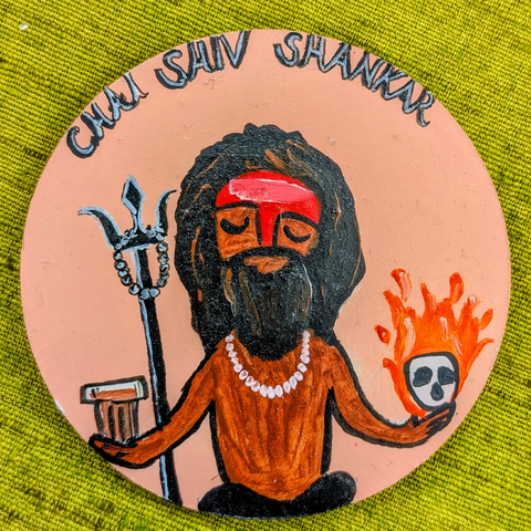 Hand-Painted Indian Refrigerator Magnets (9 cm Diameter)