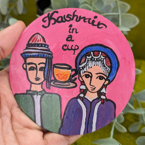 Hand-Painted Indian Refrigerator Magnets (9 cm Diameter)