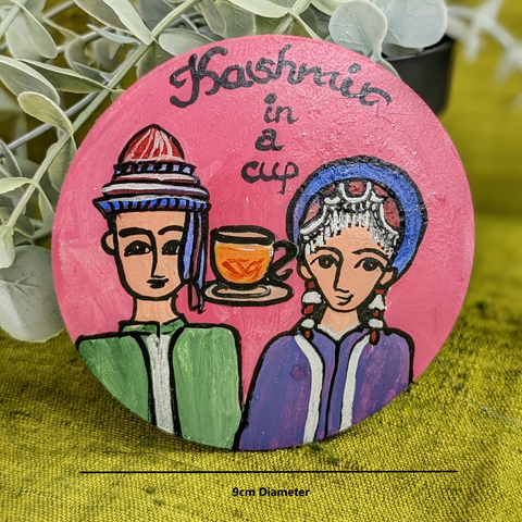 Hand-Painted Indian Refrigerator Magnets (9 cm Diameter)